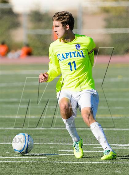Thumbnail 2 in Capital Christian vs. Encina Prep (CIF SJS D6 Final) photogallery.