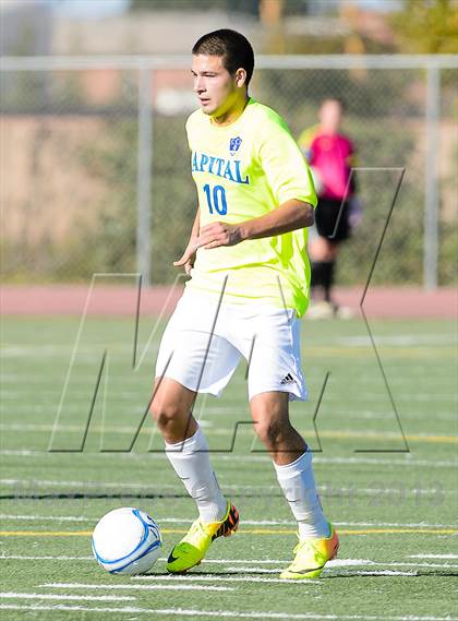 Thumbnail 3 in Capital Christian vs. Encina Prep (CIF SJS D6 Final) photogallery.