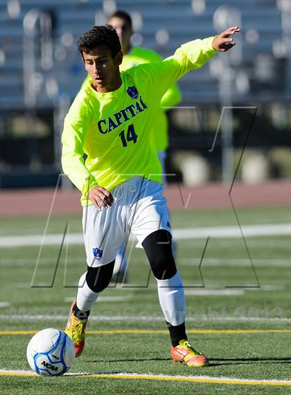 Thumbnail 3 in Capital Christian vs. Encina Prep (CIF SJS D6 Final) photogallery.