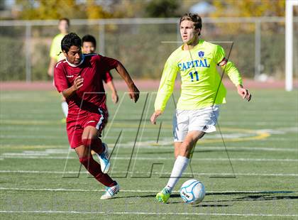 Thumbnail 1 in Capital Christian vs. Encina Prep (CIF SJS D6 Final) photogallery.
