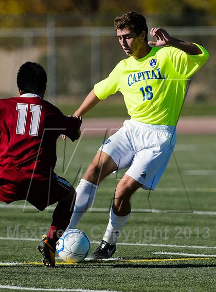 Thumbnail 2 in Capital Christian vs. Encina Prep (CIF SJS D6 Final) photogallery.