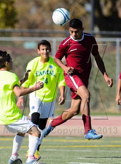 Thumbnail 3 in Capital Christian vs. Encina Prep (CIF SJS D6 Final) photogallery.