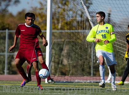 Thumbnail 3 in Capital Christian vs. Encina Prep (CIF SJS D6 Final) photogallery.