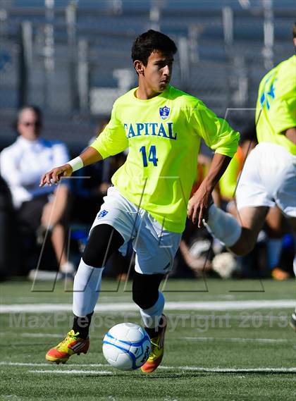 Thumbnail 2 in Capital Christian vs. Encina Prep (CIF SJS D6 Final) photogallery.