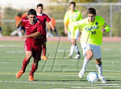 Thumbnail 2 in Capital Christian vs. Encina Prep (CIF SJS D6 Final) photogallery.