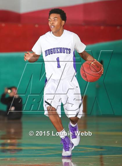 Thumbnail 1 in New Rochelle vs Iona Prep (Hoops for a Cure Showcase) photogallery.