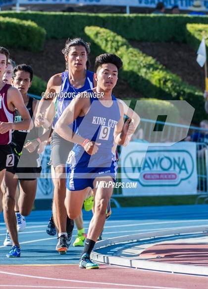 Thumbnail 1 in CIF State Track and Field Championships (Boys Track Events Prelims) photogallery.