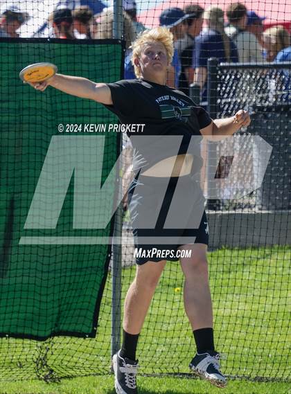 Thumbnail 1 in CHSAA Track and Field 2A Championships (Boys Discus) photogallery.