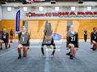 This MaxPreps.com professional photo is from the gallery Twelve Bridges vs. Liberty Ranch (CIF SJS Div 2 Stunt Semifinals) which features Twelve Bridges high school athletes playing  Cheer.