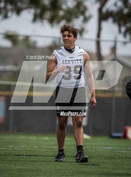 Thumbnail 2 in Servite VS Corona Del Mar (Battle at the Beach 7on7) photogallery.