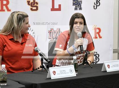 Thumbnail 2 in Trinity League Softball Media Day - Orange Lutheran photogallery.