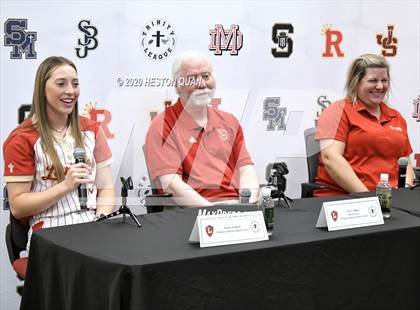 Thumbnail 2 in Trinity League Softball Media Day - Orange Lutheran photogallery.