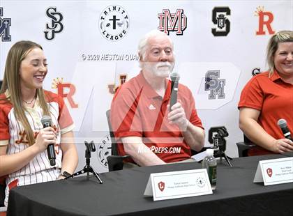 Thumbnail 2 in Trinity League Softball Media Day - Orange Lutheran photogallery.
