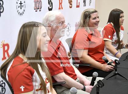 Thumbnail 3 in Trinity League Softball Media Day - Orange Lutheran photogallery.