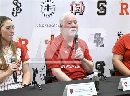 Thumbnail 2 in Trinity League Softball Media Day - Orange Lutheran photogallery.
