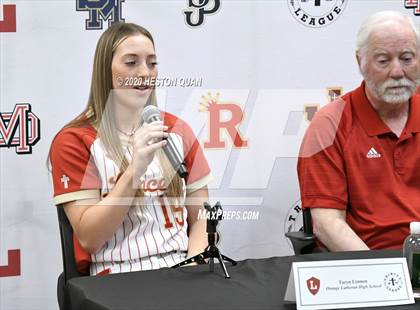 Thumbnail 1 in Trinity League Softball Media Day - Orange Lutheran photogallery.