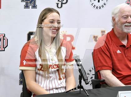 Thumbnail 1 in Trinity League Softball Media Day - Orange Lutheran photogallery.