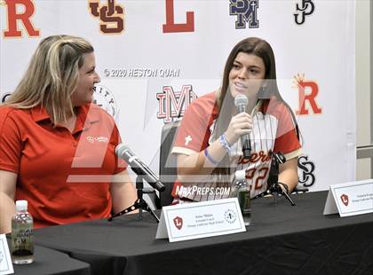 Thumbnail 1 in Trinity League Softball Media Day - Orange Lutheran photogallery.