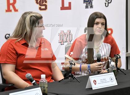 Thumbnail 3 in Trinity League Softball Media Day - Orange Lutheran photogallery.