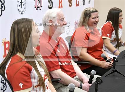 Thumbnail 1 in Trinity League Softball Media Day - Orange Lutheran photogallery.
