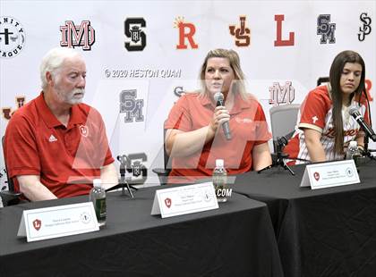 Thumbnail 3 in Trinity League Softball Media Day - Orange Lutheran photogallery.