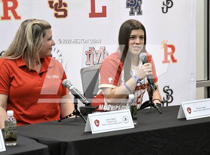 Thumbnail 2 in Trinity League Softball Media Day - Orange Lutheran photogallery.