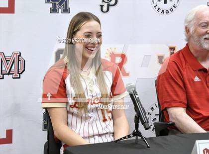 Thumbnail 2 in Trinity League Softball Media Day - Orange Lutheran photogallery.