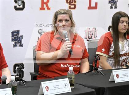Thumbnail 3 in Trinity League Softball Media Day - Orange Lutheran photogallery.