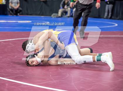 Thumbnail 3 in NYSPHSAA D2 Wrestling Championships (Semifinals 99 - 145 lbs) photogallery.