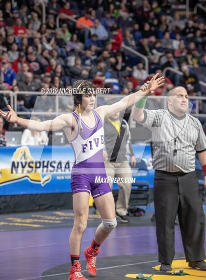 Thumbnail 3 in NYSPHSAA D2 Wrestling Championships (Semifinals 99 - 145 lbs) photogallery.