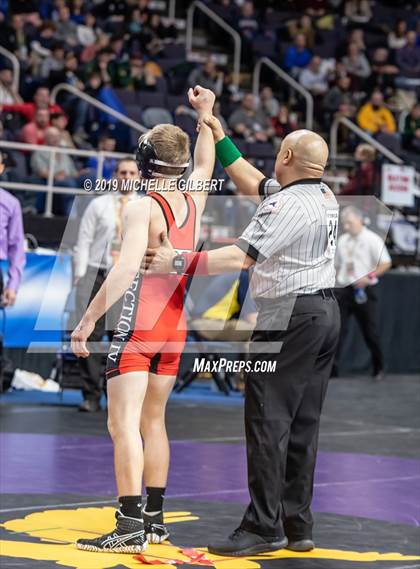 Thumbnail 3 in NYSPHSAA D2 Wrestling Championships (Semifinals 99 - 145 lbs) photogallery.