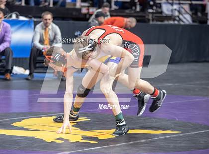 Thumbnail 1 in NYSPHSAA D2 Wrestling Championships (Semifinals 99 - 145 lbs) photogallery.