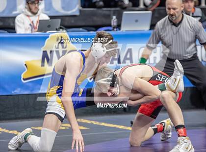 Thumbnail 2 in NYSPHSAA D2 Wrestling Championships (Semifinals 99 - 145 lbs) photogallery.