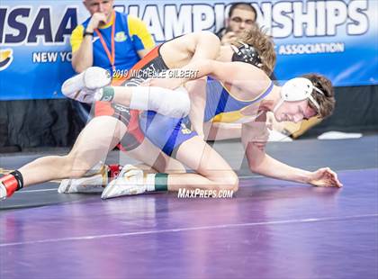 Thumbnail 1 in NYSPHSAA D2 Wrestling Championships (Semifinals 99 - 145 lbs) photogallery.