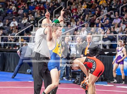 Thumbnail 1 in NYSPHSAA D2 Wrestling Championships (Semifinals 99 - 145 lbs) photogallery.