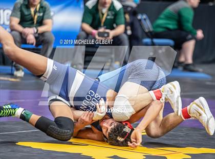 Thumbnail 3 in NYSPHSAA D2 Wrestling Championships (Semifinals 99 - 145 lbs) photogallery.