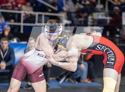 Thumbnail 1 in NYSPHSAA D2 Wrestling Championships (Semifinals 99 - 145 lbs) photogallery.