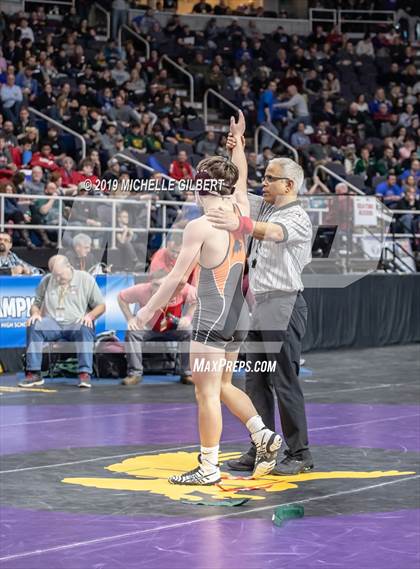 Thumbnail 1 in NYSPHSAA D2 Wrestling Championships (Semifinals 99 - 145 lbs) photogallery.