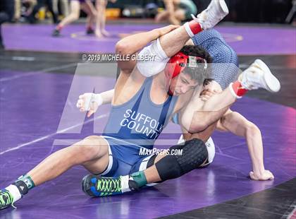 Thumbnail 1 in NYSPHSAA D2 Wrestling Championships (Semifinals 99 - 145 lbs) photogallery.