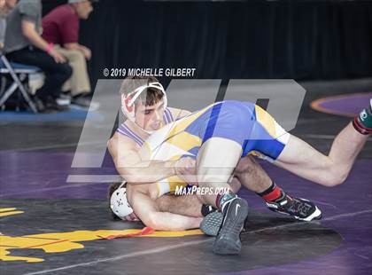 Thumbnail 3 in NYSPHSAA D2 Wrestling Championships (Semifinals 99 - 145 lbs) photogallery.
