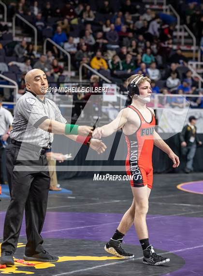 Thumbnail 1 in NYSPHSAA D2 Wrestling Championships (Semifinals 99 - 145 lbs) photogallery.