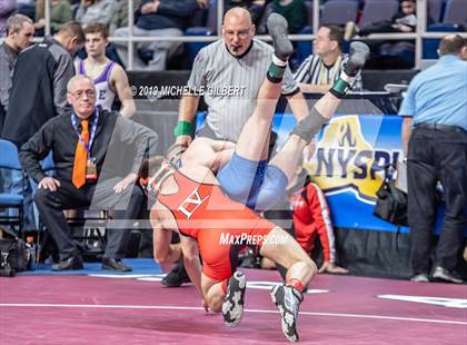 Thumbnail 1 in NYSPHSAA D2 Wrestling Championships (Semifinals 99 - 145 lbs) photogallery.