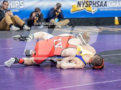 Thumbnail 2 in NYSPHSAA D2 Wrestling Championships (Semifinals 99 - 145 lbs) photogallery.