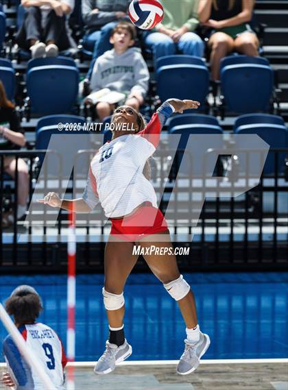 Thumbnail 2 in Stratford vs. Manvel (UIL Volleyball 6A D2 Regional Semifinal) photogallery.