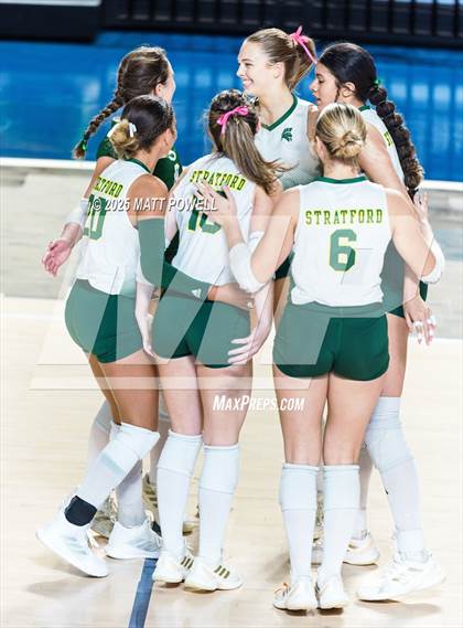 Thumbnail 1 in Stratford vs. Manvel (UIL Volleyball 6A D2 Regional Semifinal) photogallery.