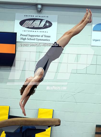 Thumbnail 1 in Texas High School Gymnastics Coaches Association Region 2 Championship photogallery.