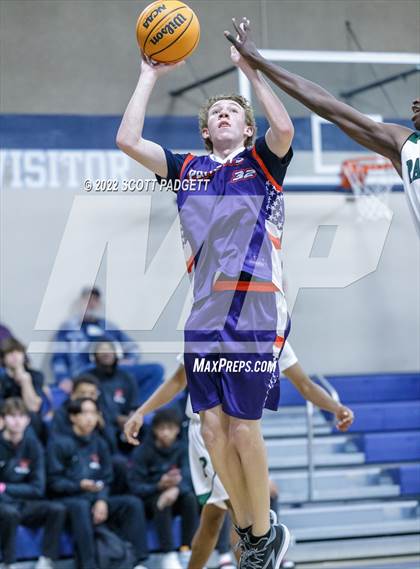 Thumbnail 3 in Temecula Prep vs. Perris (Linfield Christian Caged Classic) photogallery.