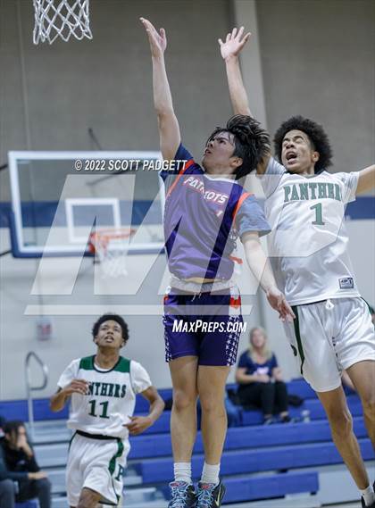Thumbnail 1 in Temecula Prep vs. Perris (Linfield Christian Caged Classic) photogallery.