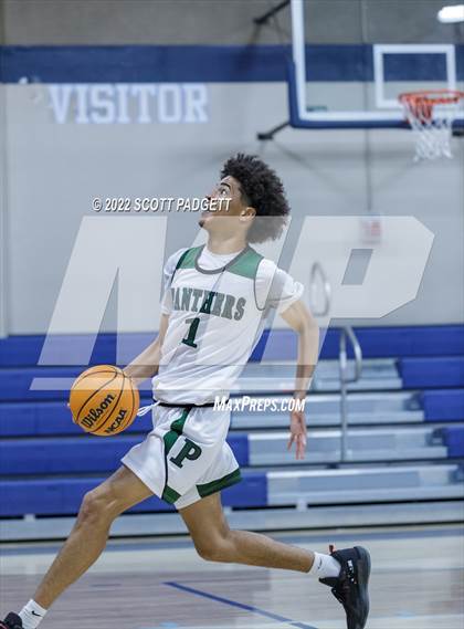 Thumbnail 3 in Temecula Prep vs. Perris (Linfield Christian Caged Classic) photogallery.