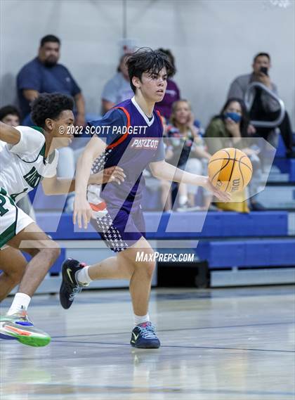 Thumbnail 2 in Temecula Prep vs. Perris (Linfield Christian Caged Classic) photogallery.